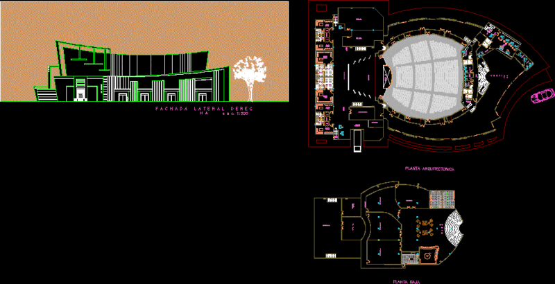 Auditorium DXF Model for AutoCAD