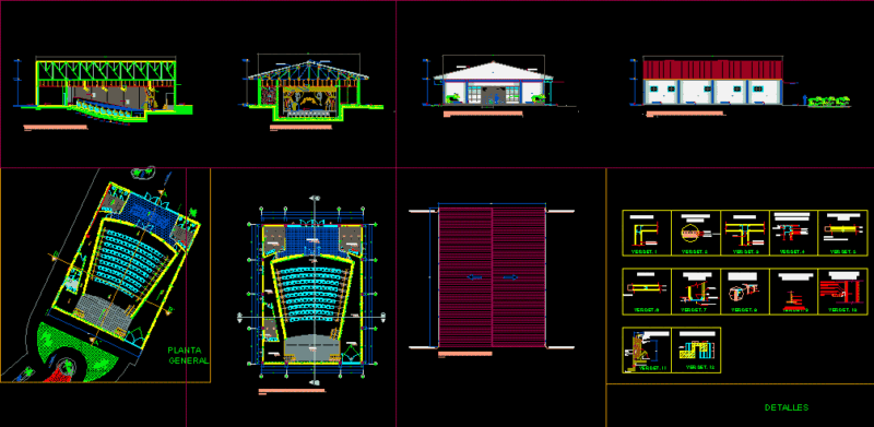 Auditorium Educative Center DWG Block for AutoCAD