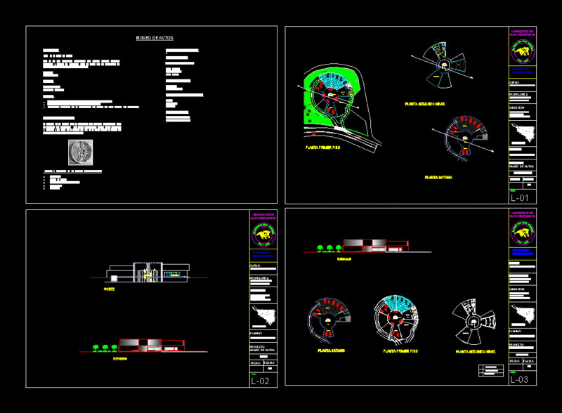 Auto Museum DWG Elevation for AutoCAD