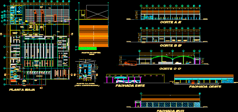 Auto Service DWG Section for AutoCAD