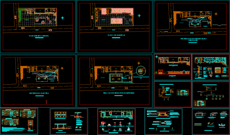 Auto Service Station DWG Block for AutoCAD