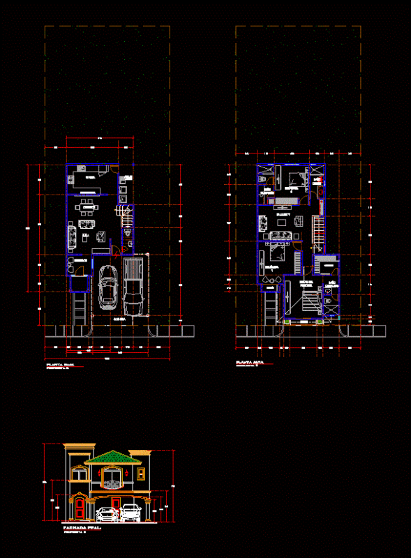 Average Room House DWG Block for AutoCAD