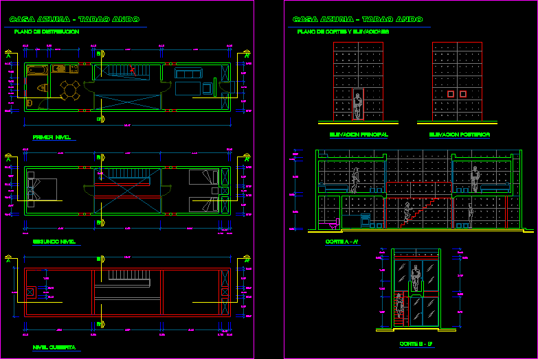 Azuma House - Tadao Ando DWG Section for AutoCAD • Designs CAD