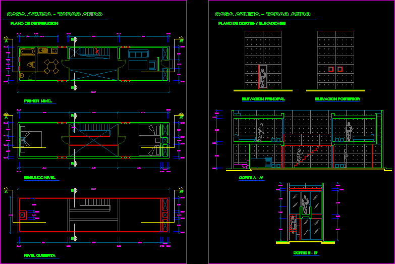 Azuma house planos autocad gratis