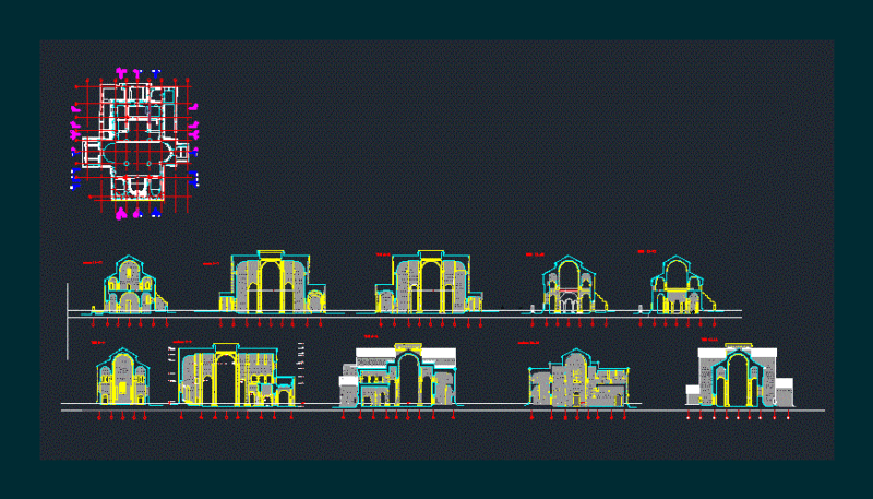 Bagrati Caedral DWG Block for AutoCAD