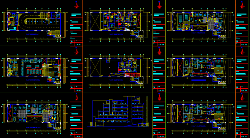 Bank- Housing DWG Section for AutoCAD