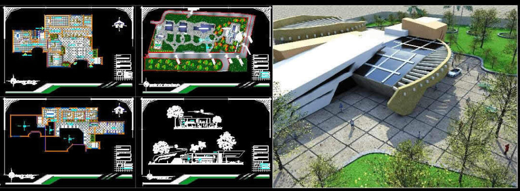 Bank Building DWG Section for AutoCAD