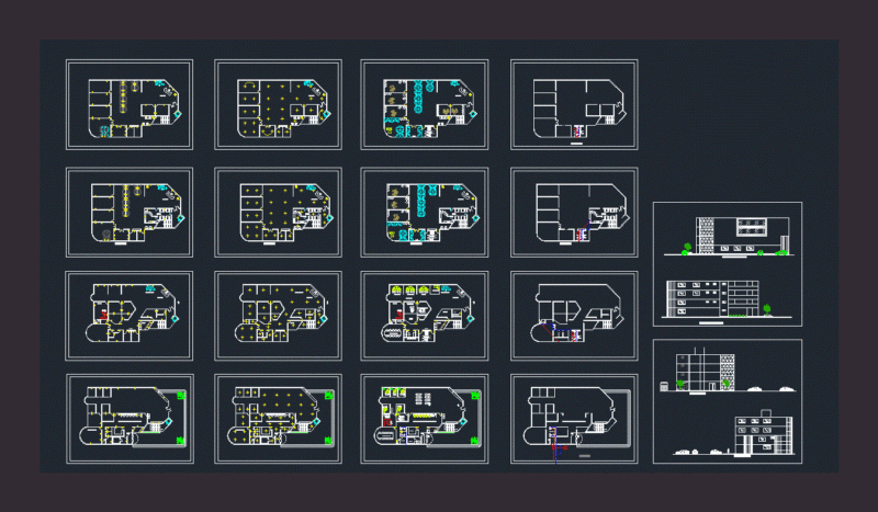 Bank DWG Plan for AutoCAD