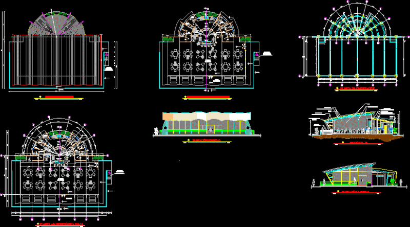 Bar – Dining Room DWG Section for AutoCAD