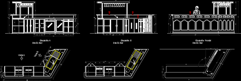 Bar DWG Block for AutoCAD