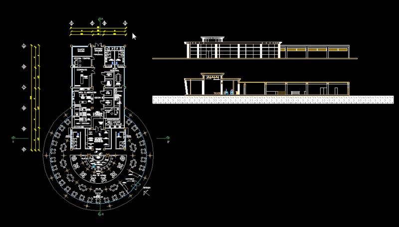 Bar Restaurant Club DWG Block for AutoCAD