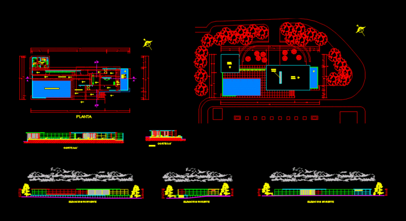Barcelona Pavilion 2D DWG Block for AutoCAD