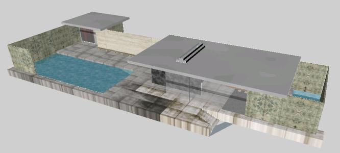 Barcelona Pavilion 3D SKP Model for SketchUp • Designs CAD