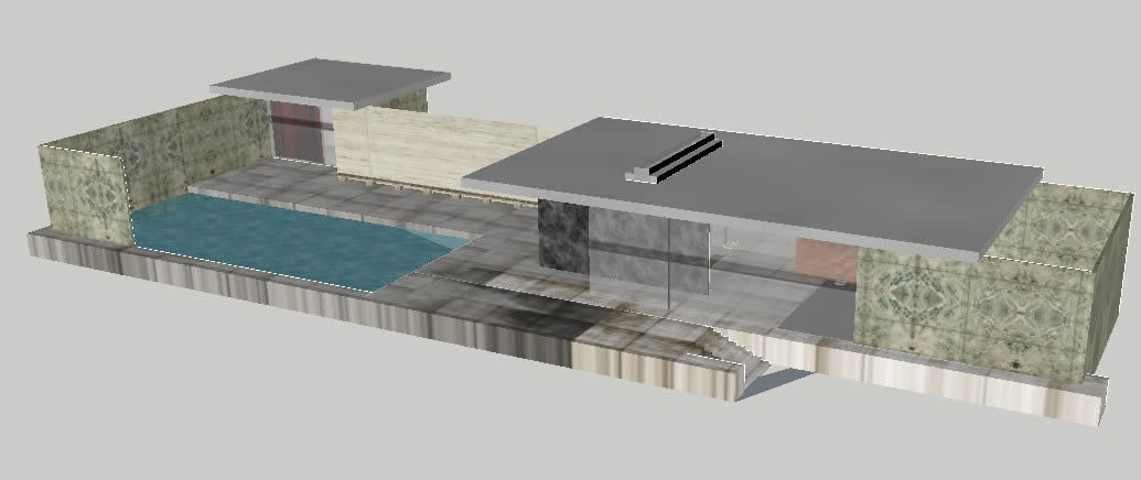 Barcelona Pavilion By Mies Van Der Rohe Model 3d 3ds Plan For 3d Studio Max Designs Cad