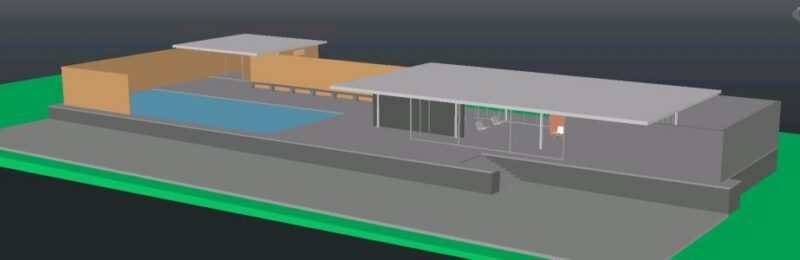 Barcelona Pavilion DWG Block for AutoCAD