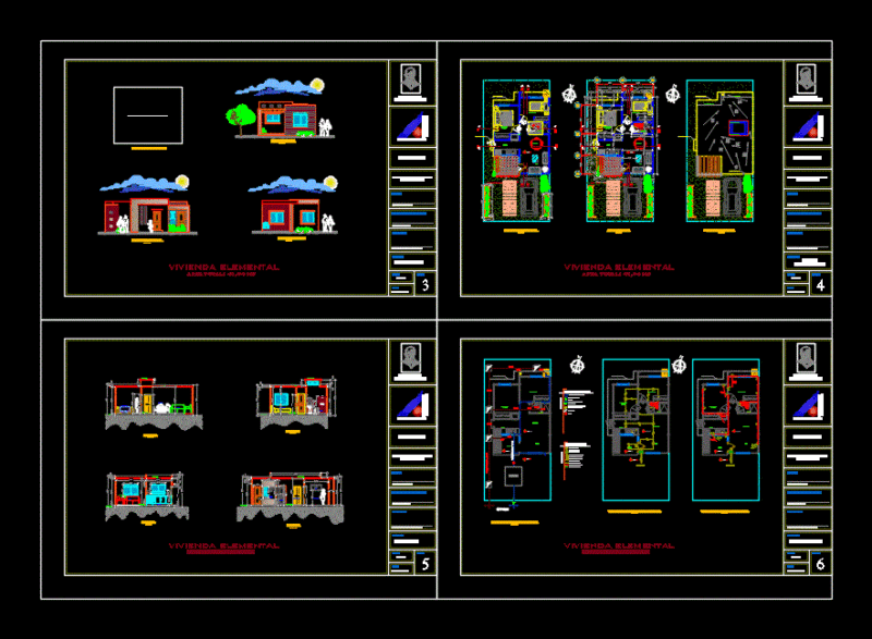 Basic Housing DWG Section for AutoCAD