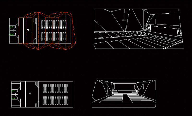 Basic Theater DWG Section for AutoCAD