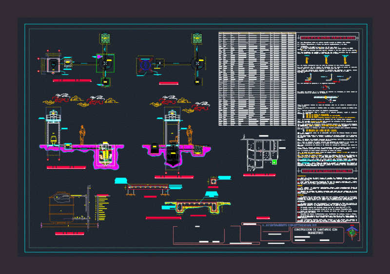 Bath Biodigestor DWG Block for AutoCAD