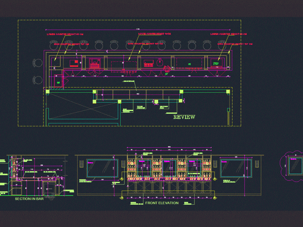 Beach Bar DWG Section for AutoCAD • Designs CAD
