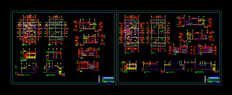 Beach Bungalows With Terrace 2D DWG Design Detail for AutoCAD