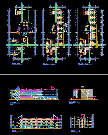 Beach Hotel, Beach Restaurant, Lodging Hotel 2D DWG Plan for AutoCAD ...