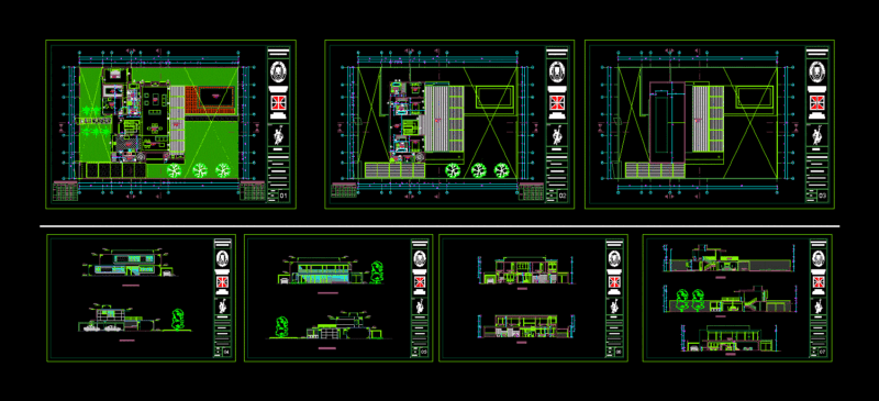 Beach House DWG Block for AutoCAD