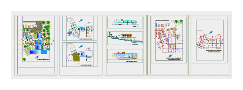 Beach House DWG Block for AutoCAD