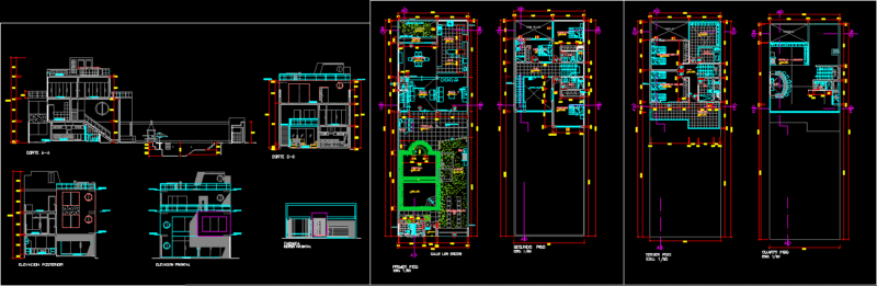 Beach House DWG Block for AutoCAD