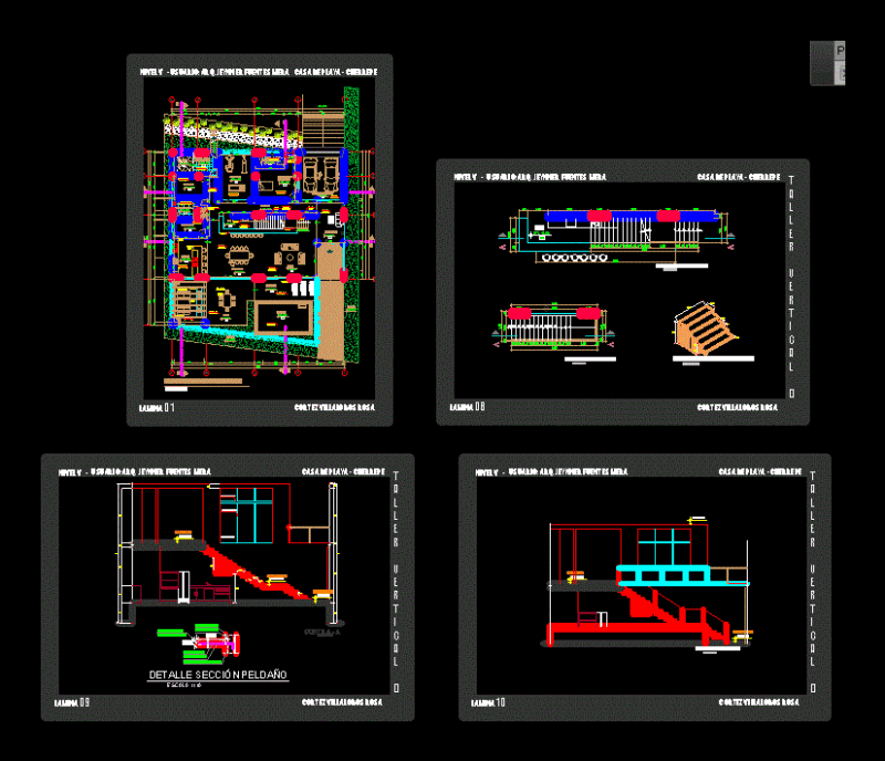 Beach House DWG Detail for AutoCAD