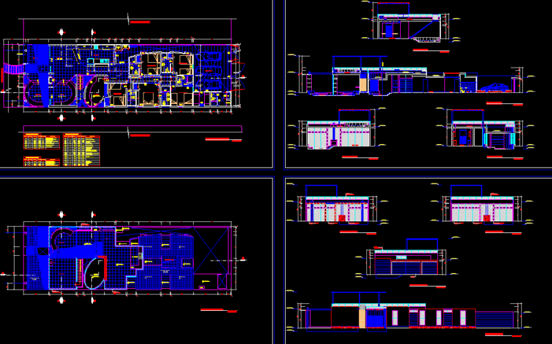 Beach House DWG Section for AutoCAD