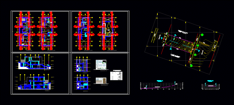 Beach House DWG Section for AutoCAD