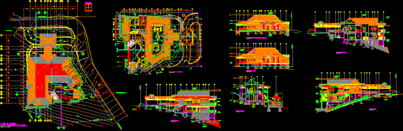 Beach House DWG Section for AutoCAD