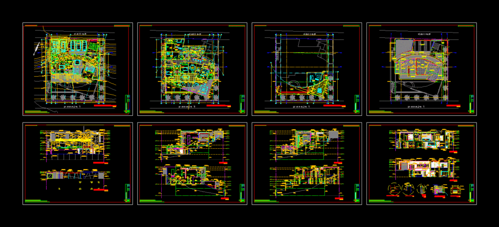 Beach House Plans DWG Plan for AutoCAD