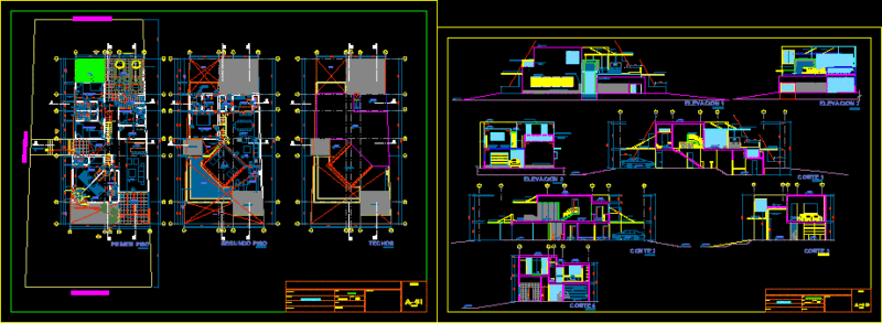 Beach House Project DWG Full Project for AutoCAD