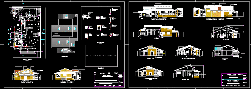 Beach House Project DWG Full Project for AutoCAD