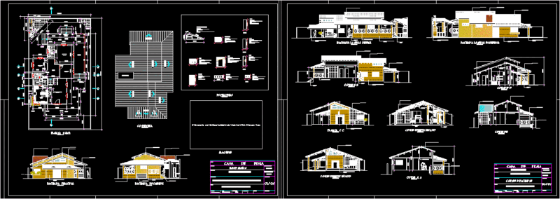Beach House Project DWG Full Project for AutoCAD