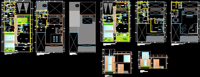 Beach Houses 2 DWG Block for AutoCAD