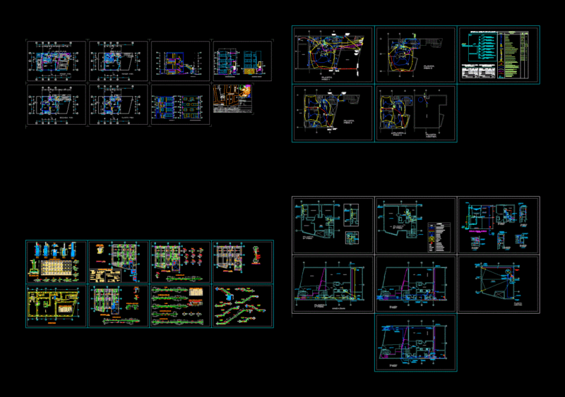 Bi Family Housing DWG Block for AutoCAD