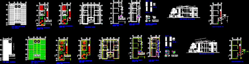 Bi-Family Housing DWG Plan for AutoCAD