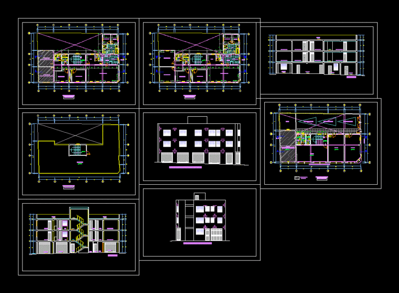Bifamiliar Joint Housing DWG Block for AutoCAD
