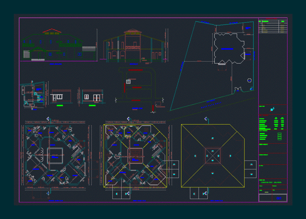 Big South Indian Residence DWG Plan for AutoCAD