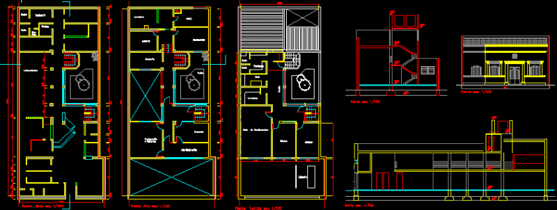 Biochemical Laboratory DWG Section for AutoCAD