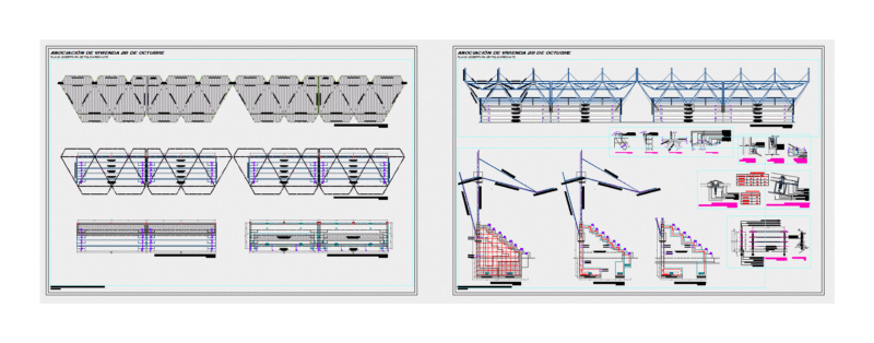 Bleachers And Polycarbonate Cover DWG Plan for AutoCAD