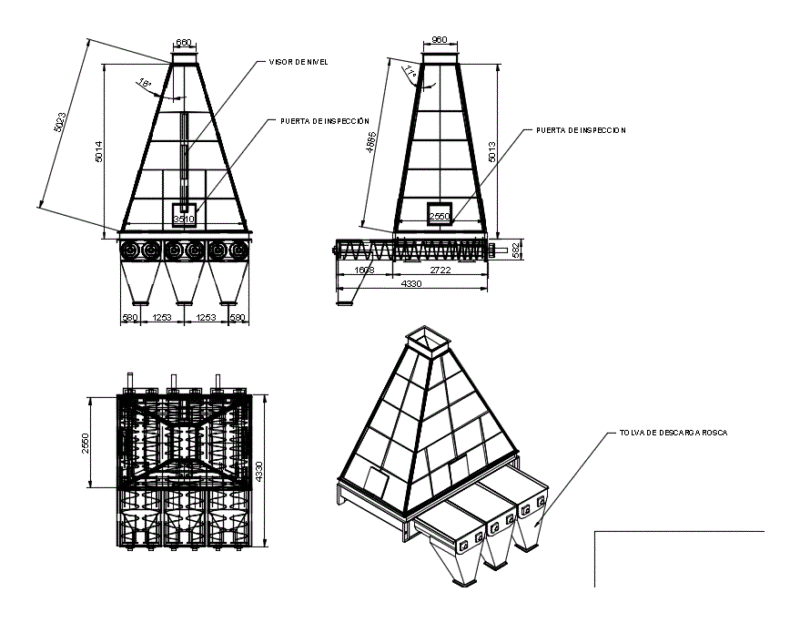 Boiler Feed Hopper DWG Block for AutoCAD