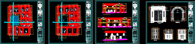 Bolivar House DWG Block for AutoCAD
