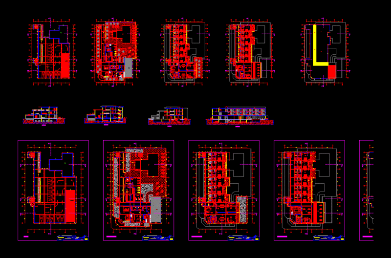 Boutique Hotel DWG Block for AutoCAD