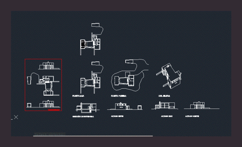 Breuer House DWG Section for AutoCAD