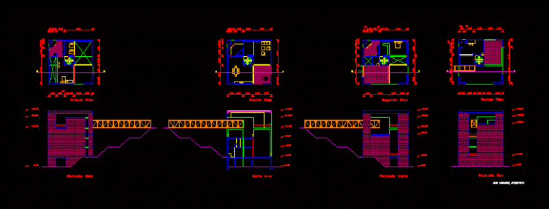 Bridge House DWG Block for AutoCAD
