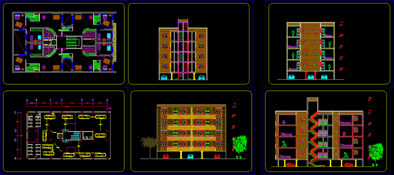 Build – Apartment Building DWG Block for AutoCAD