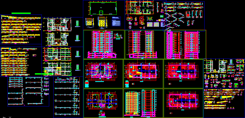 Building 12 Plants DWG Block for AutoCAD